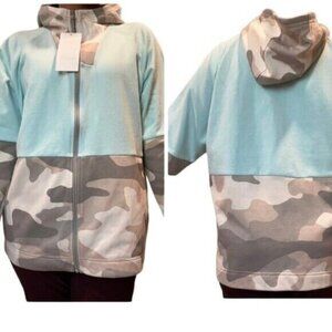 Columbia Zip Up Hoodie Camo/Teal Size Medium NWT